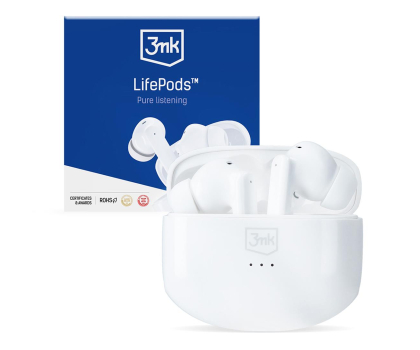 Słuchawka bezprzewodowa 3MK LifePods White 5903108487825